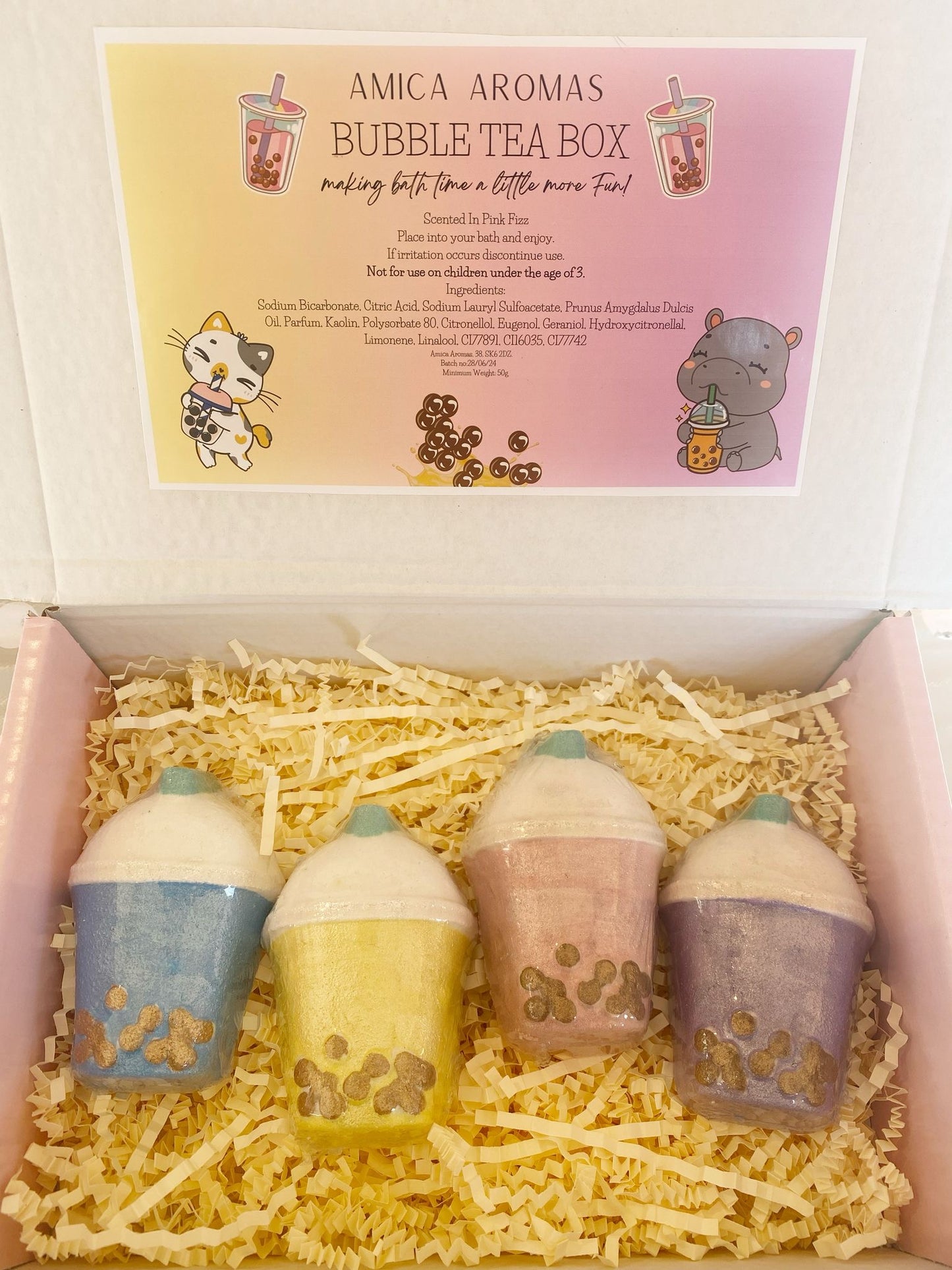 Bubble Tea bathbomb gift box
