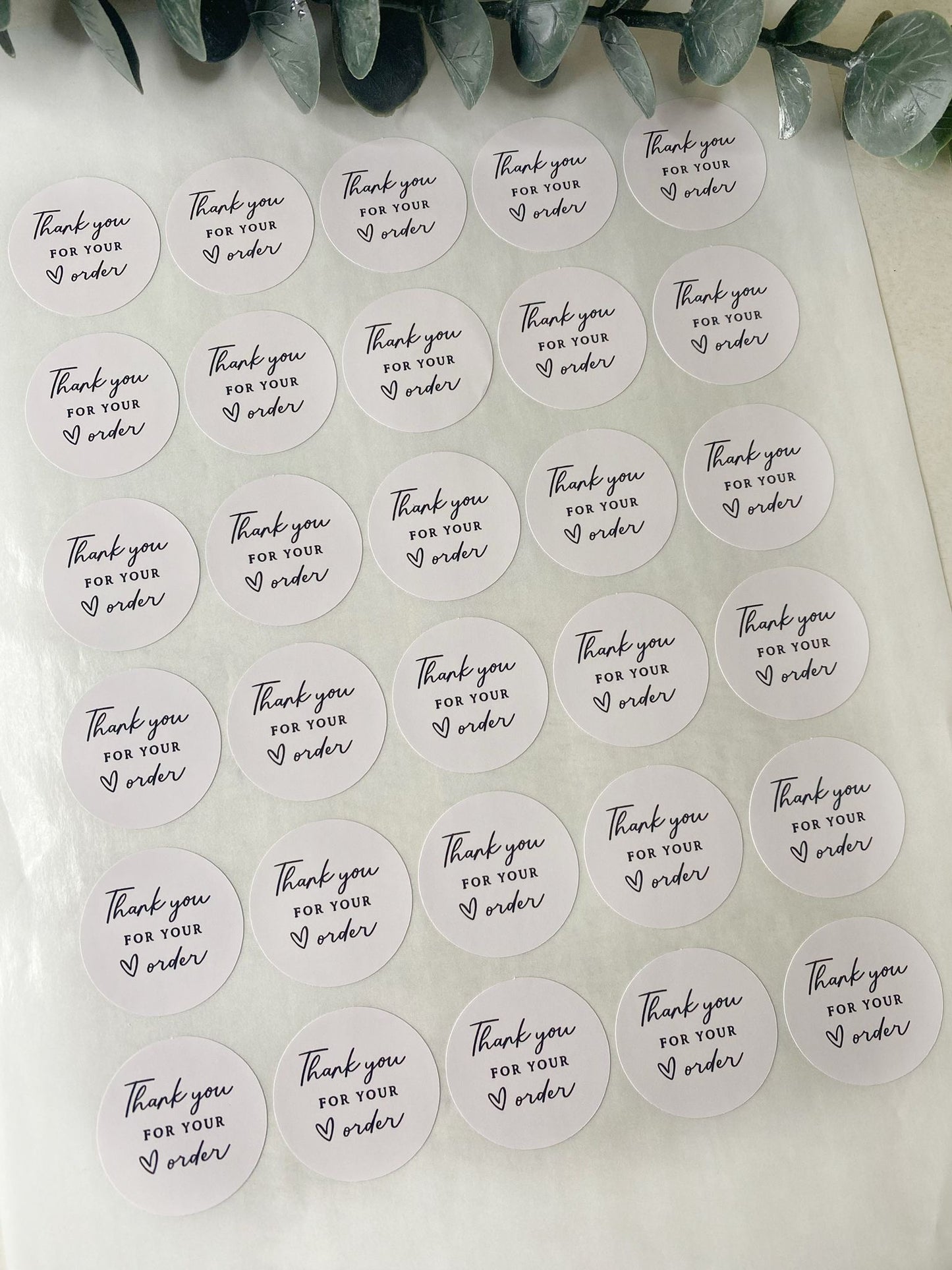 Natural-Thankyou For Your Order Stickers