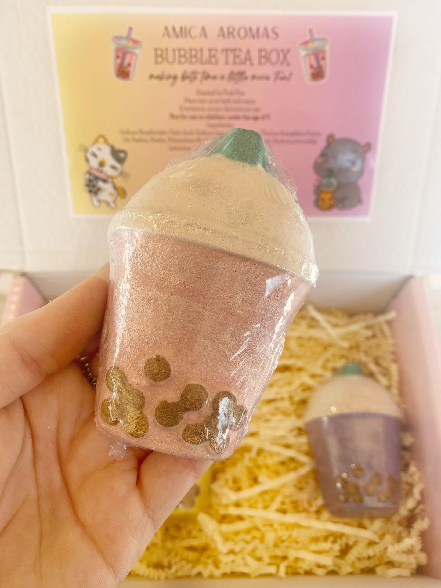 Bubble Tea bathbomb gift box