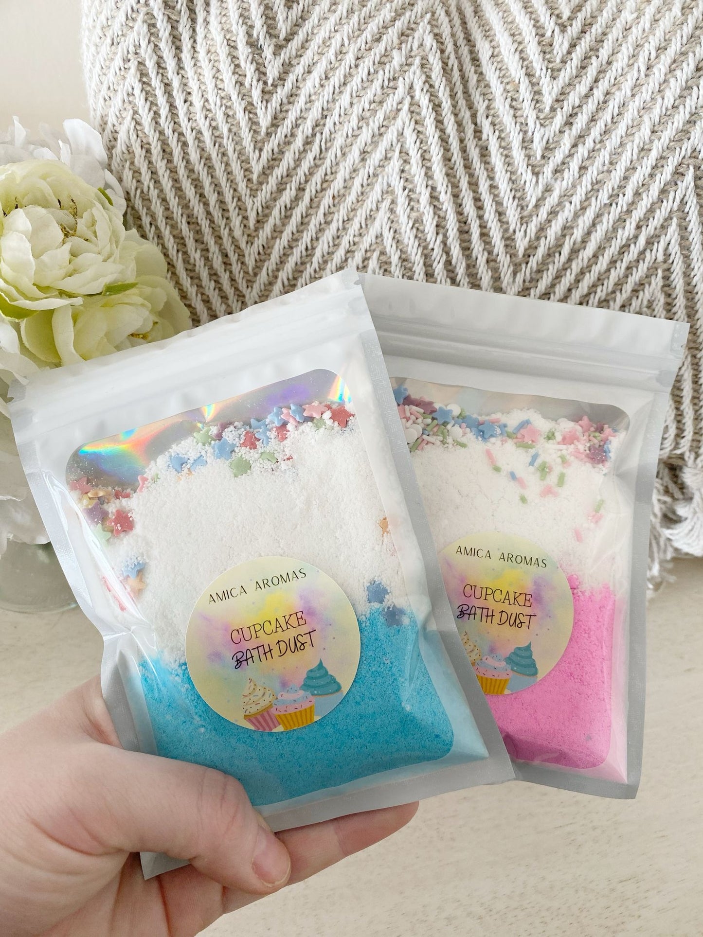Vanilla cupcake bath dust