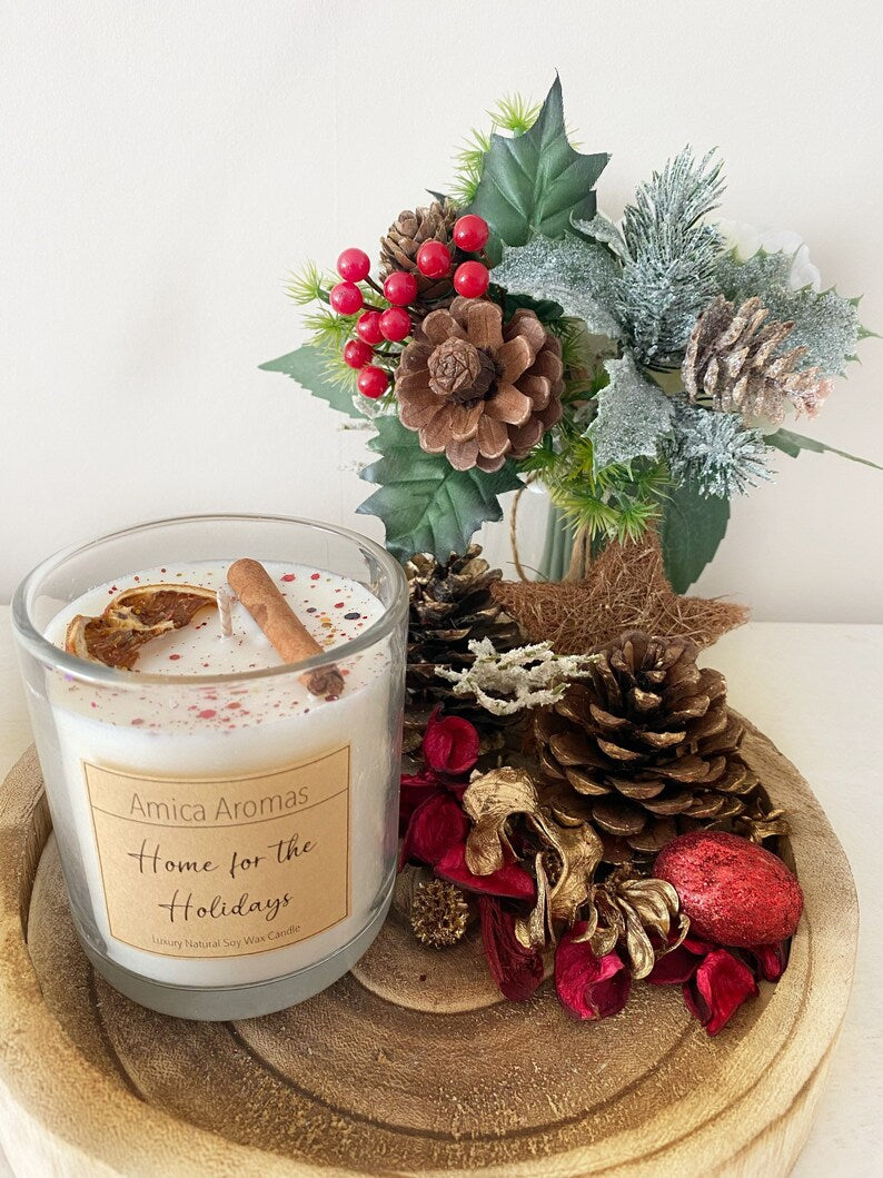 Christmas candle jar