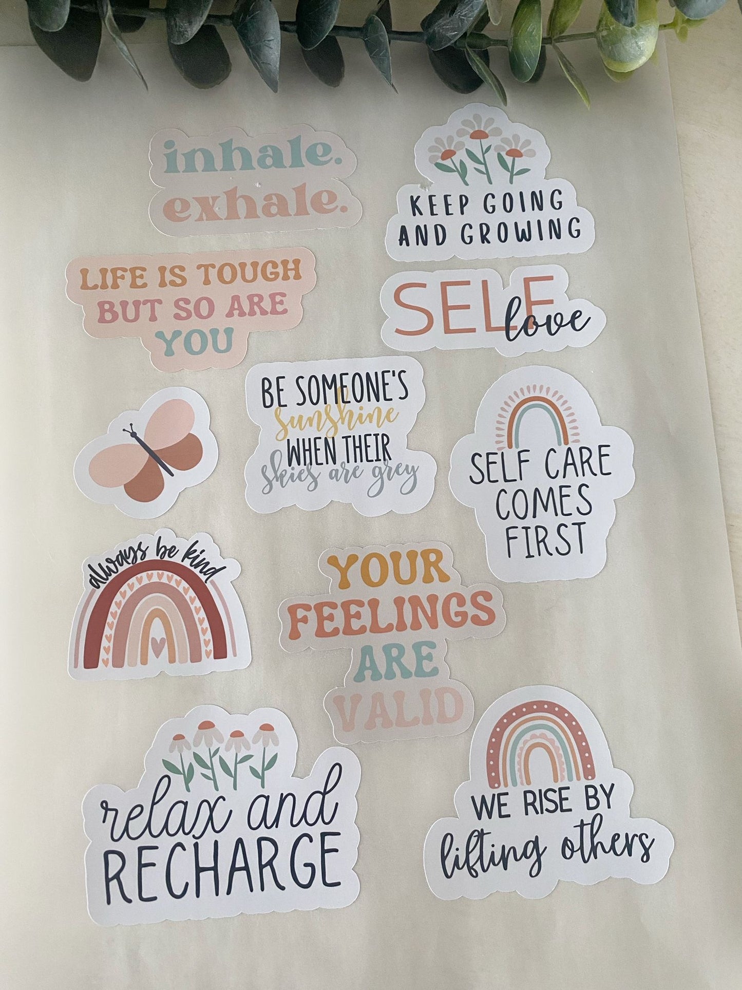 Positivity and Self Love Stickers