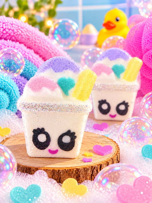 Ice cream tub mini bath bomb