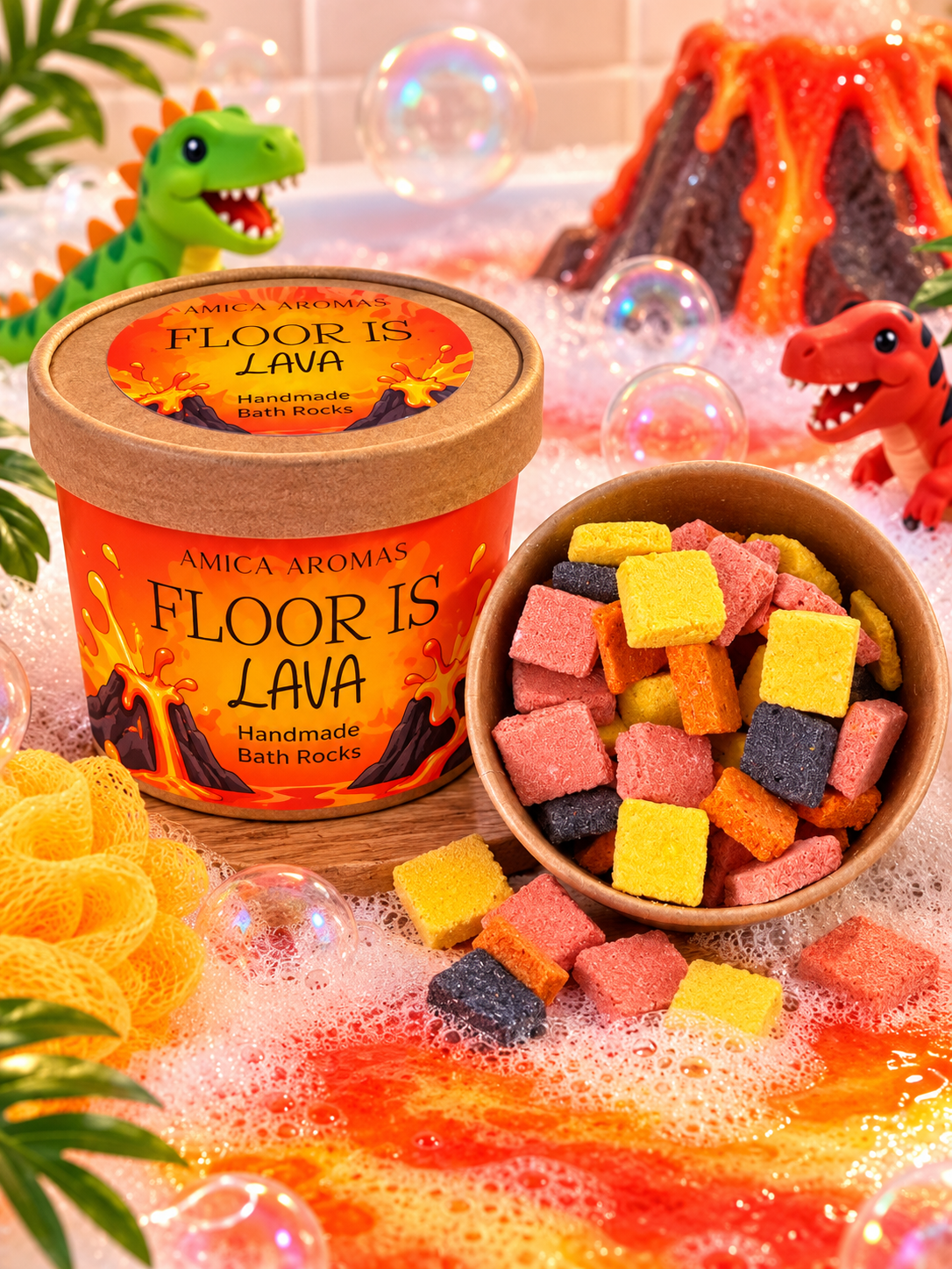 Floor Is Lava Bath Dye Dots