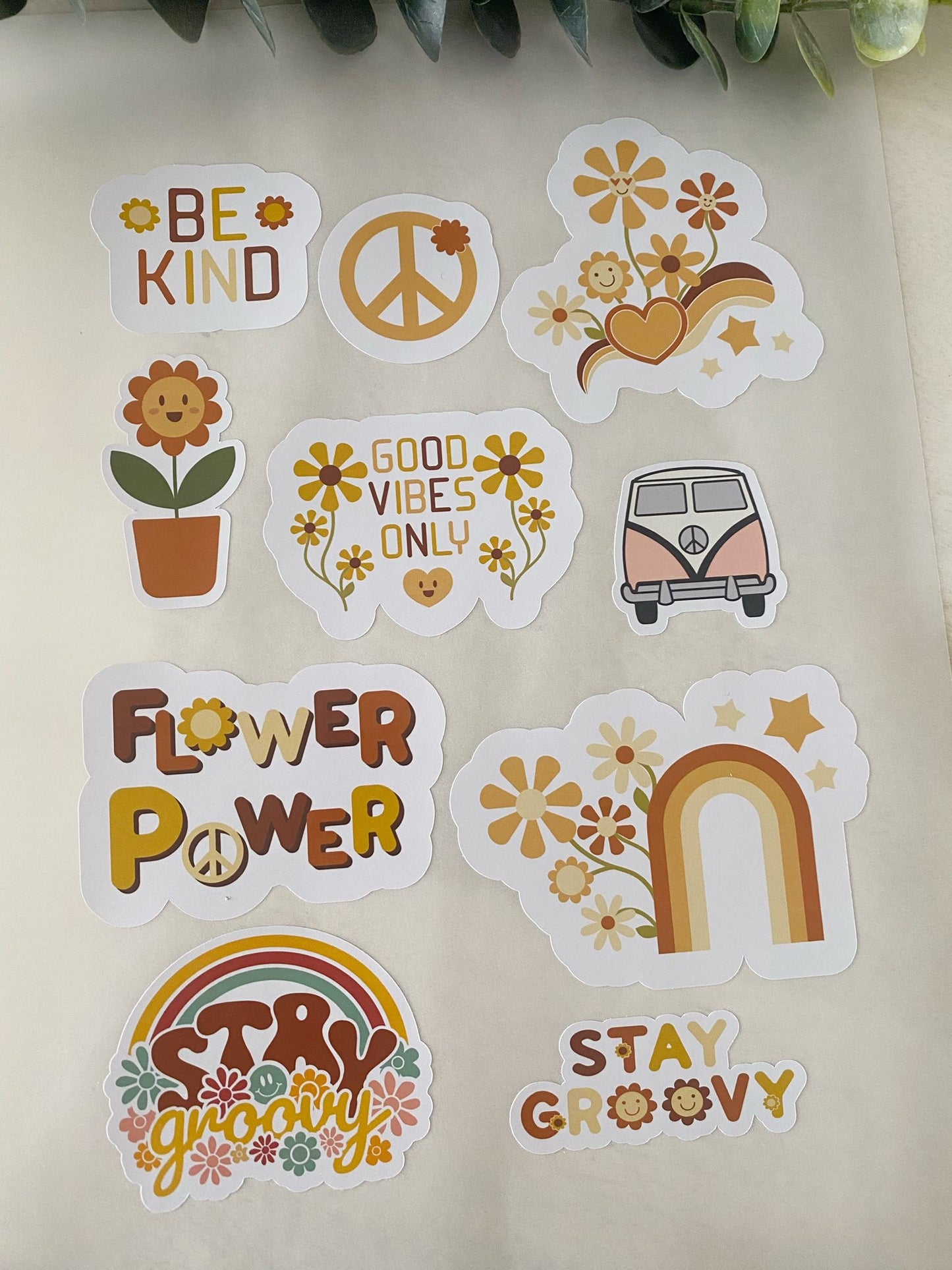 Groovy Flower Power Stickers