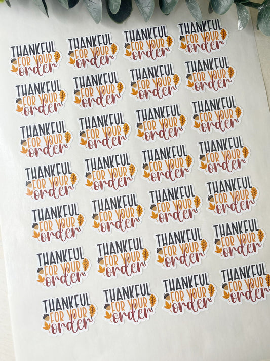 Autumn- Thankyou For Your Order Stickers