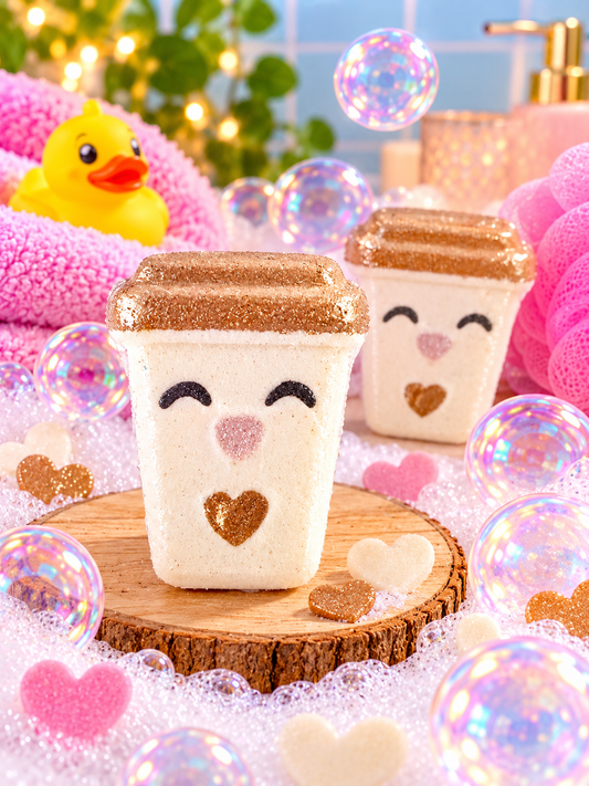 Coffee cup mini bath bomb
