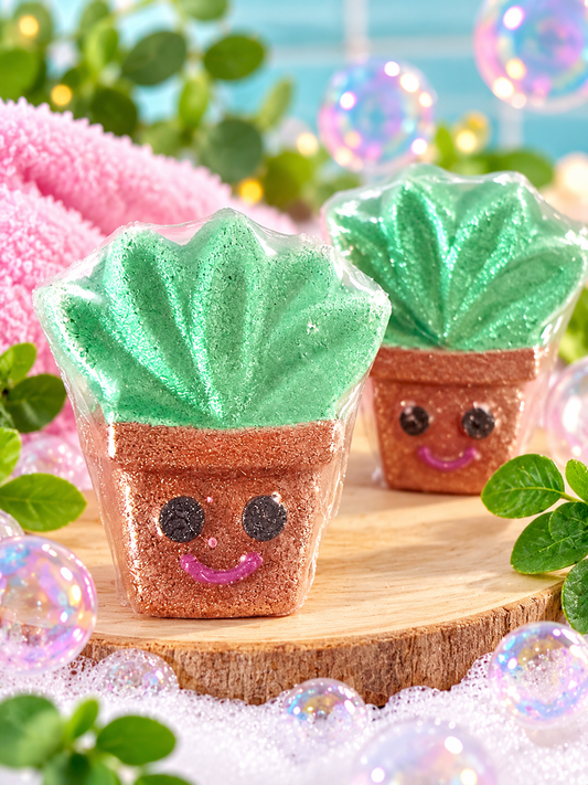 Pot plant mini bath bomb