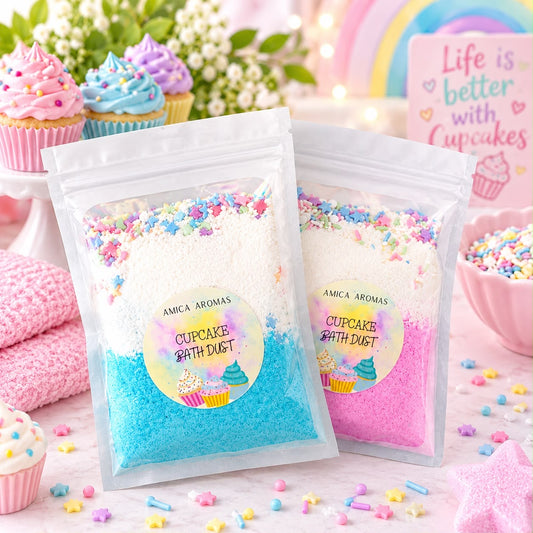 Vanilla cupcake bath dust