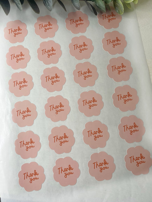 Flower - Thankyou Stickers