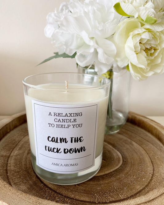 Quote Candle - Calm The F*ck Down