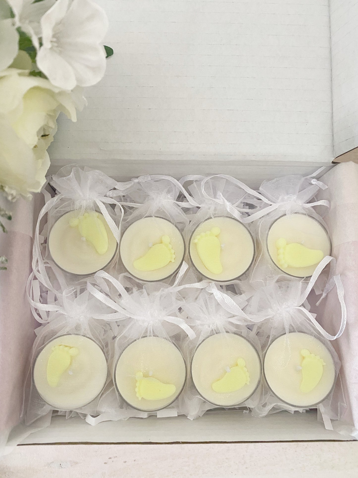 Baby Feet Tea Lights - Yellow